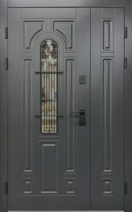 Входные двери Дом дверей Термо Лучия ArWood RAL 7016 / ПВХ белое дерево 1200 02794 фото | Dorus
