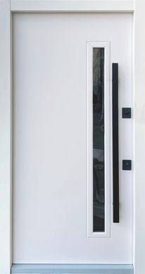 Вхідні двері STRAJ PROOF Rio-S Loft + ручка-скоба DMD Антрацит / Білий атлас 02297 фото | Дорус