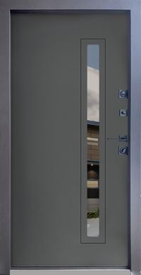 Вхідні двері Стронг Вест темний сірий / антрацит 02305 фото | Дорус