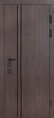 Вхідні двері Булат Expert (Квадро) Mottura мод. 570/568 Дуб Дорато Темний/Олово супермат 02221 фото | Дорус