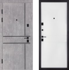 Входные двери Булат Ультра (Квадро) 540/249 Wavestone grey/Белый супермат 00946 фото | Dorus